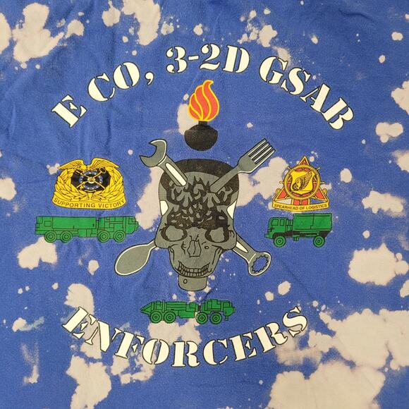 Vintage GSAB Enforces Battalion Bleached Shirt L 22x24 Crop - Picture 7 of 16